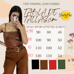 Top Para Dama Casual Vinipiel Con Forro Tirantes