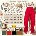Pantalon Para Dama Casual Tipo Cargo Ancho Con Cremallera