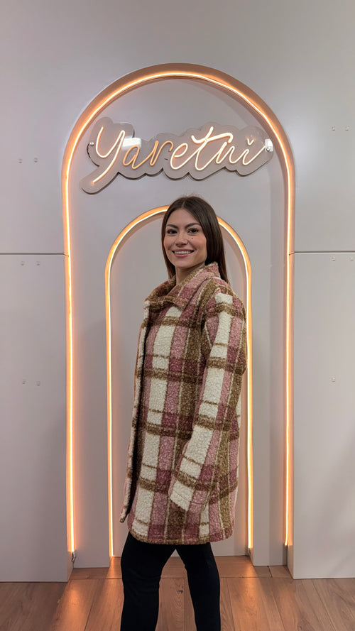 Gabardina Para Dama Abrigo Saco Blazer Boucle Boton Elegante