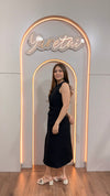 Vestido Para Dama Boton Dorado Formal Elegante Bolsas + Fajo