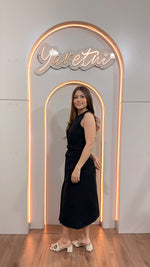 Vestido Para Dama Boton Dorado Formal Elegante Bolsas + Fajo