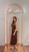 Vestido Para Dama Boton Dorado Formal Elegante Bolsas + Fajo