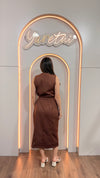 Vestido Para Dama Boton Dorado Formal Elegante Bolsas + Fajo