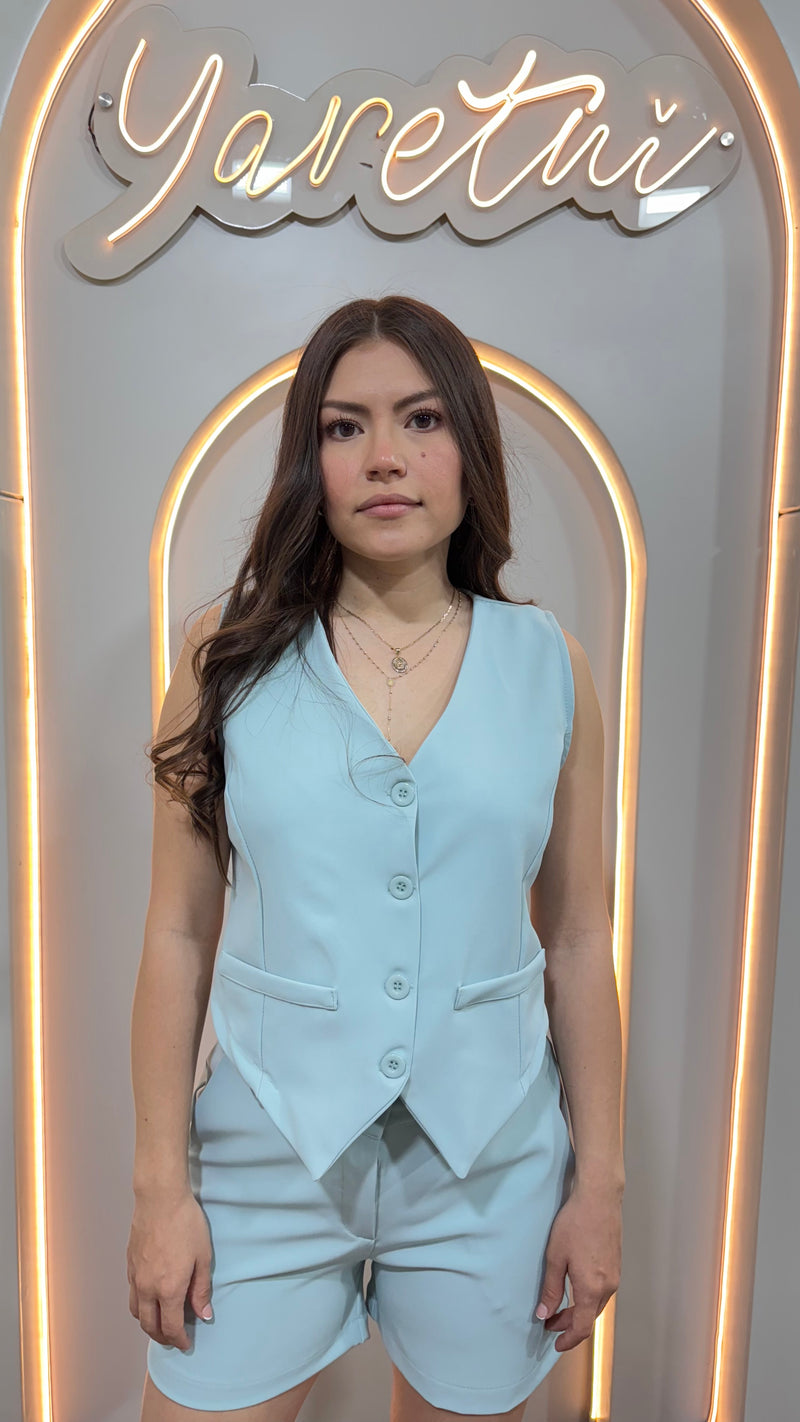 Chaleco Para Dama Sastre Casual Con Botones