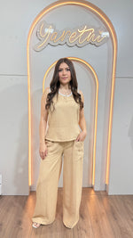 Conjunto Para Dama Pantalon Con Elastico Y Blusa Sin Mangas