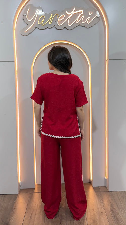 Conjunto Para Dama Pantalon Elastico Y Blusa Casual Espiga