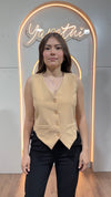Chaleco Para Dama Sastre Casual Con Botones