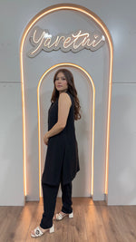 Conjunto Para Dama Casual Pantalon Y Chaleco Largo Con Boton