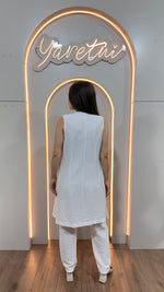 Conjunto Para Dama Casual Pantalon Y Chaleco Largo Con Boton