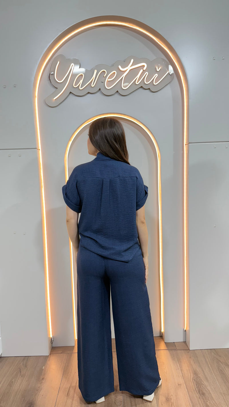 Conjunto Para Dama Formal Pantalon Elastico Y Camisa Bolsas