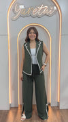 Conjunto Para Dama Pantalon Y Chaleco Espigas Casual