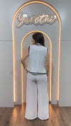 Conjunto Para Dama Pantalon Y Chaleco Espigas Casual