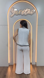 Conjunto Para Dama Pantalon Y Chaleco Espigas Casual
