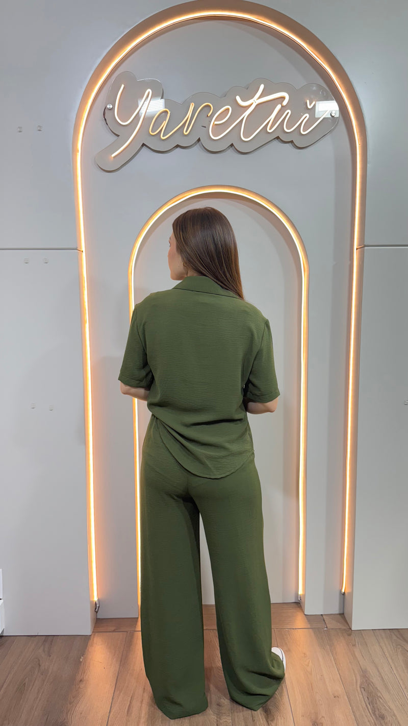 Conjunto Para Dama Pantalón Elastico Y Camisa Casual Luxor