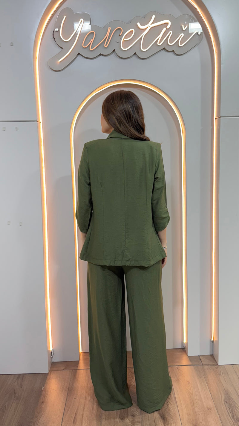 Conjunto Para Dama Blazer Con Hombreras Y Pantalon Tulum