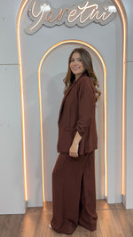 Conjunto Para Dama Blazer Con Hombreras Y Pantalon Tulum