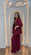 Conjunto Para Dama Blazer Con Hombreras Y Pantalon Tulum