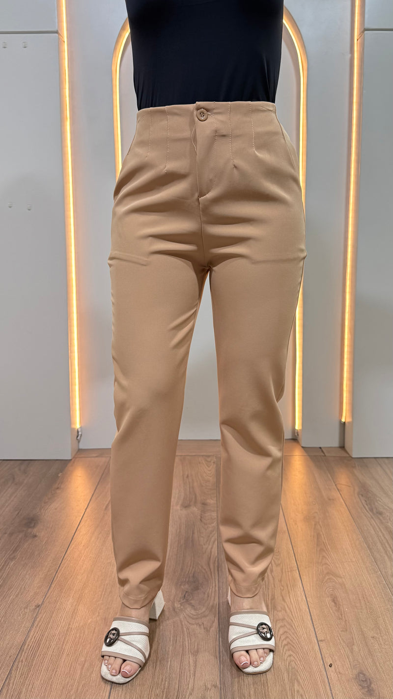 Pantalón Para Dama Formal Con Pinzas Recto Cremallera