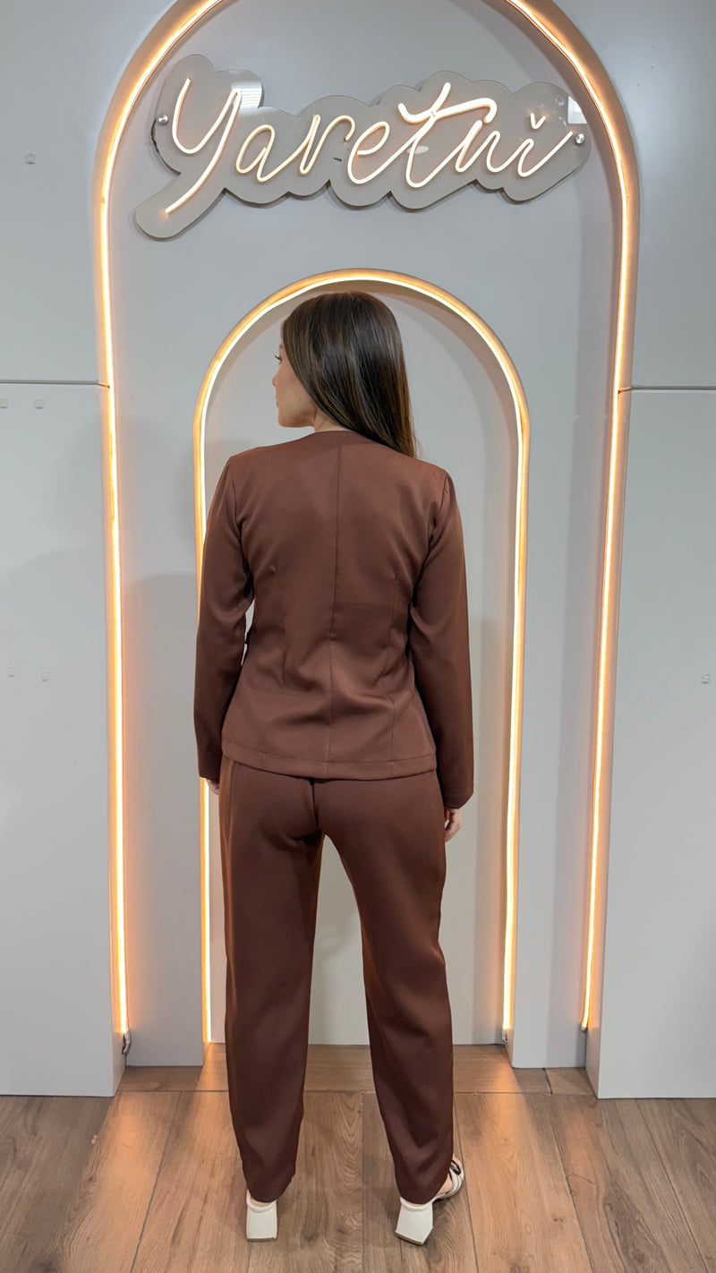 Conjunto Pantalon Con Elastico Y Camisa Cuello Cuadrado 2pz
