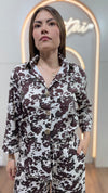 Conjunto Para Dama Casual Pantalon Y Camisa Boton Dordo Vaca
