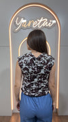 Blusa Basics Casual Para Dama Mesh Vaca Sin Manga