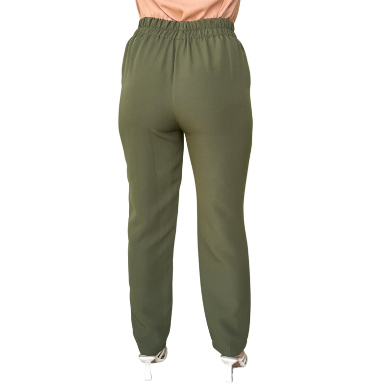 Pantalón Para Dama Formal Con Pinzas Recto Cremallera