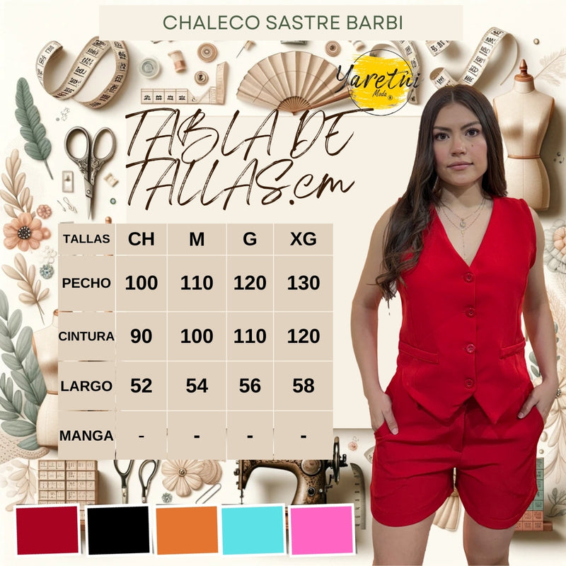 Chaleco Para Dama Sastre Casual Con Botones
