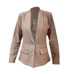 Blazer Para Dama Con Solapa Rayado Con Boton Formal Y Casual