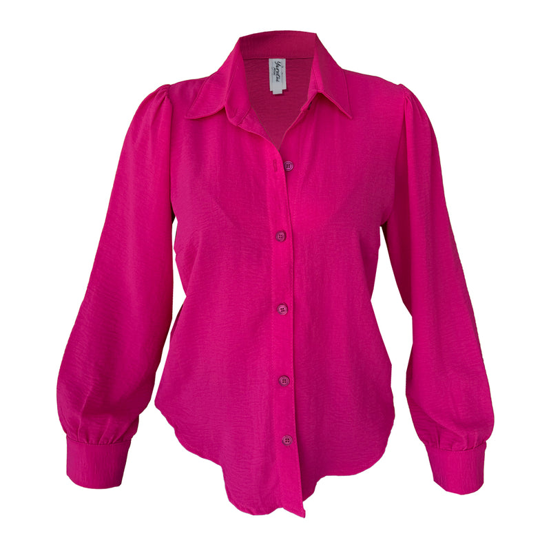 Camisa Para Dama Manga Larga Luxor Con Boton Cuello