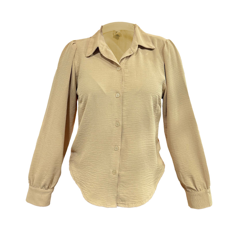 Camisa Para Dama Manga Larga Luxor Con Boton Cuello