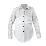 Camisa Para Dama Tipo Oversize Rayada Casual