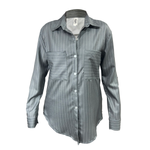 Camisa Para Dama Tipo Oversize Rayada Casual