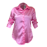 Camisa Para Dama Boton Delantero Con Ajustador Satin