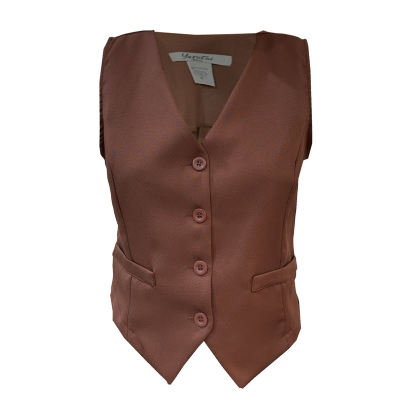 Chaleco Para Dama Sastre Casual Con Botones
