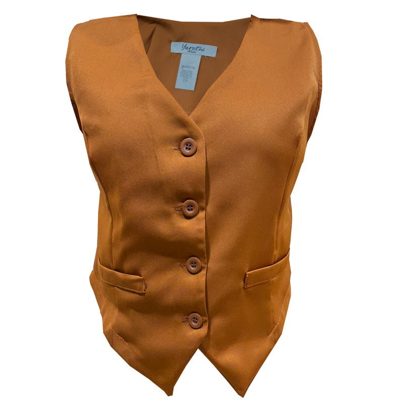 Chaleco Para Dama Sastre Casual Con Botones