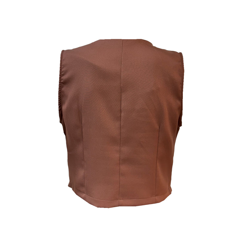 Chaleco Para Dama Sastre Casual Con Botones