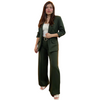 Conjunto Blazer Con Hombreras Y Pantalon Con Presilla + Fajo