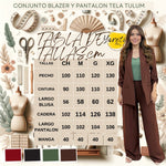 Conjunto Para Dama Blazer Con Hombreras Y Pantalon Tulum