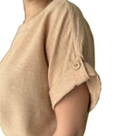 Conjunto Para Dama Pantalon Elastico Y Blusa Con Boton 2pz