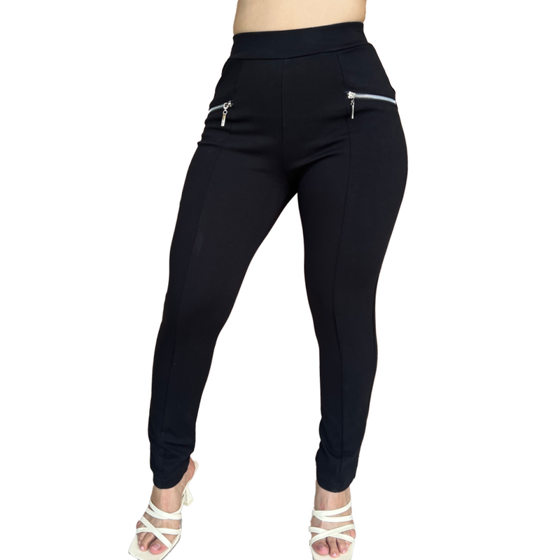 Leggings Para Dama Gruesa Malla Con Stretch Con Cierre