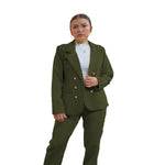 Blazer Para Dama Con Botones Dorados Con Forro Formal