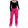 Pantalon Para Dama Casual Tipo Cargo Ancho Con Cremallera