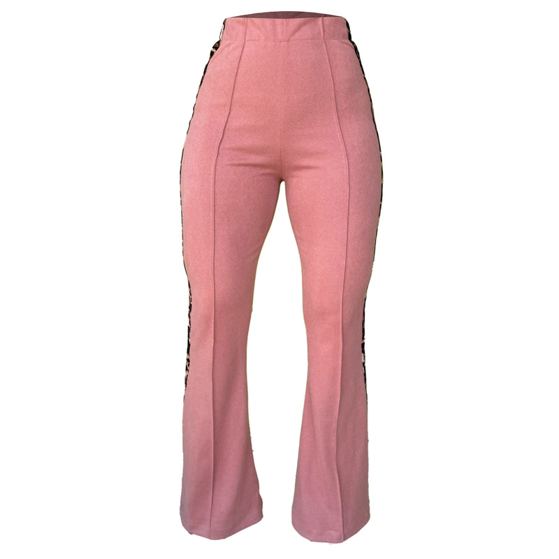 Pantalon Para Dama Casual Malla Con Linea Gamuza Campana