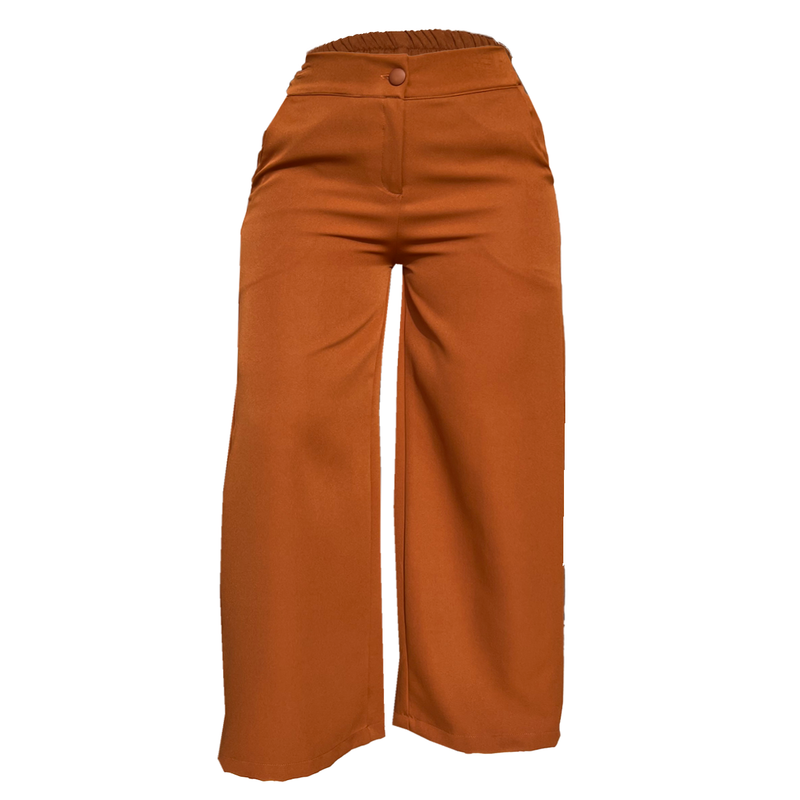 Pantalon Para Dama Formal De Pierna Ancha Comodo Y Elegante