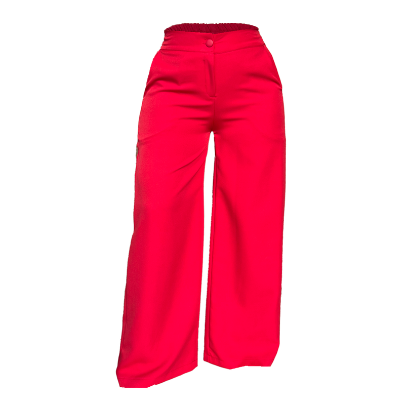 Pantalon Para Dama Formal De Pierna Ancha Comodo Y Elegante