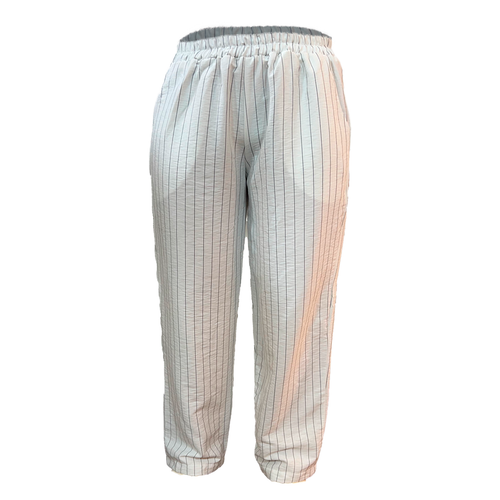 Pantalon Para Dama Casual Con Elastico Rayado