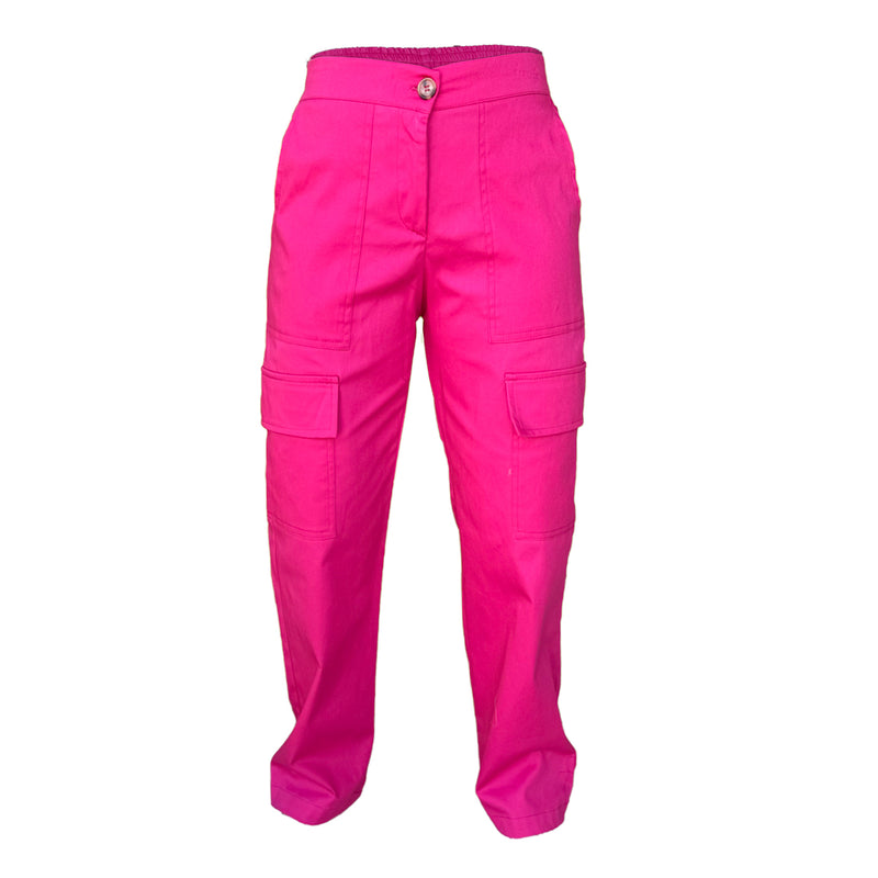 Pantalon Para Dama Casual Tipo Cargo Ancho Con Cremallera