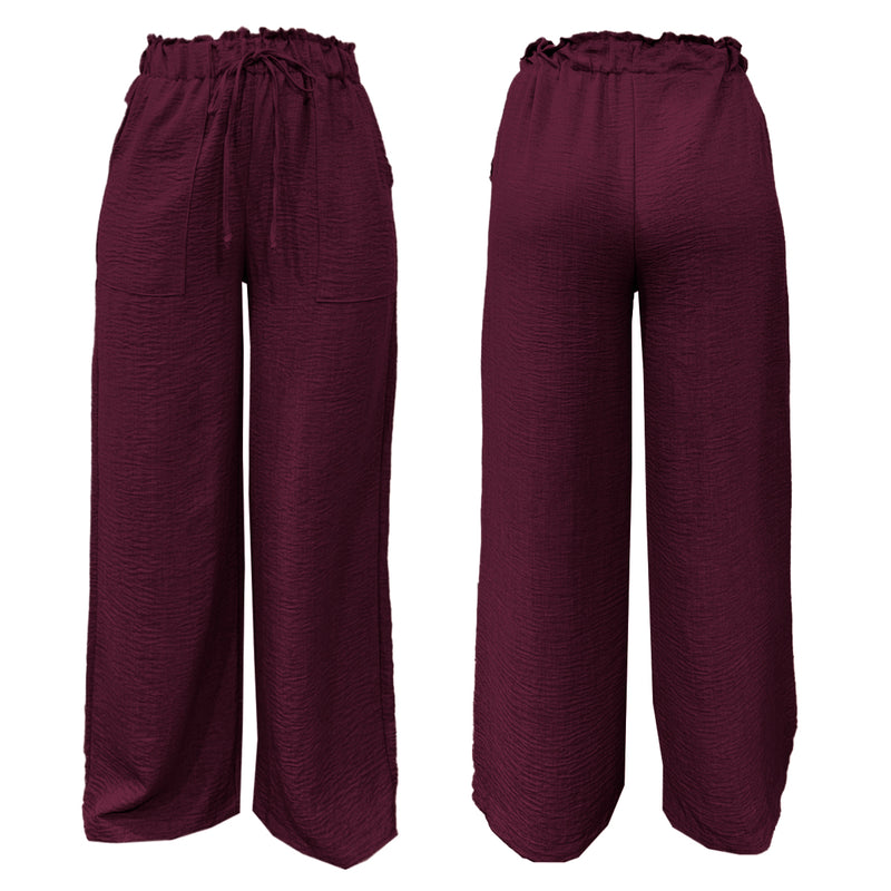 Conjunto Para Dama Pantalon Elastico Y Blusa Con Boton 2pz