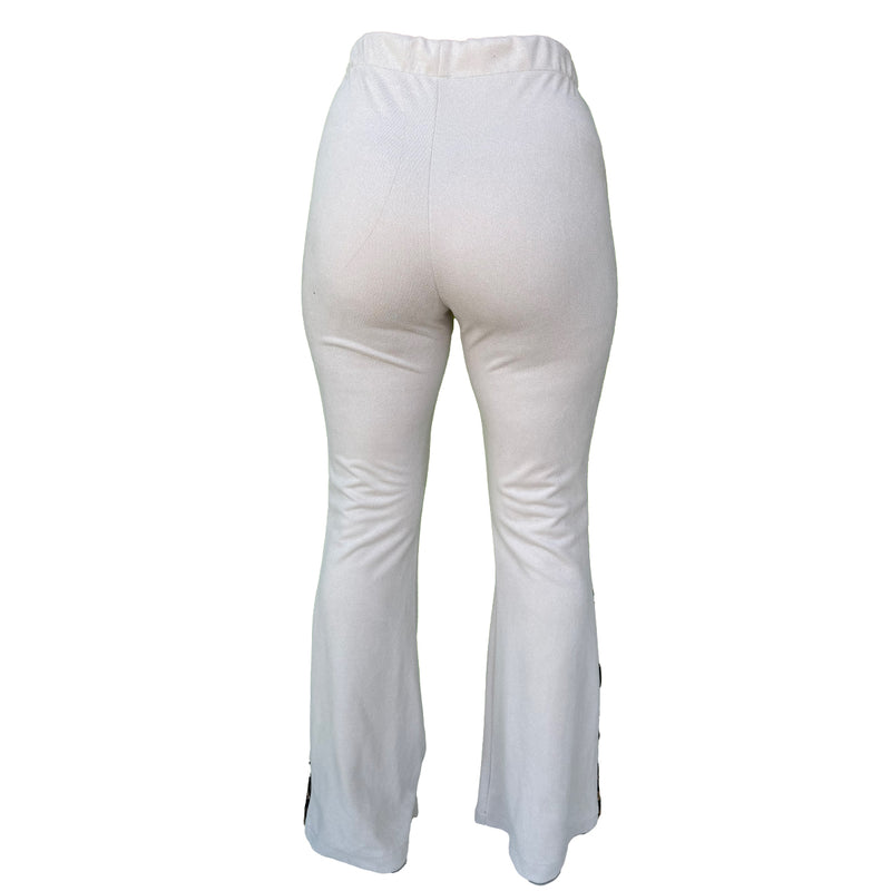 Pantalon Para Dama Casual Malla Con Linea Gamuza Campana