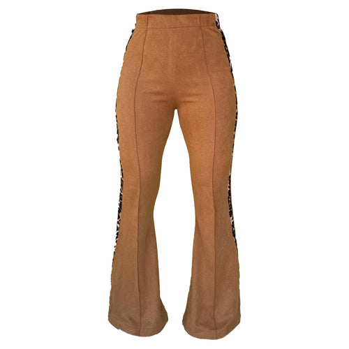 Pantalon Para Dama Casual Malla Con Linea Gamuza Campana